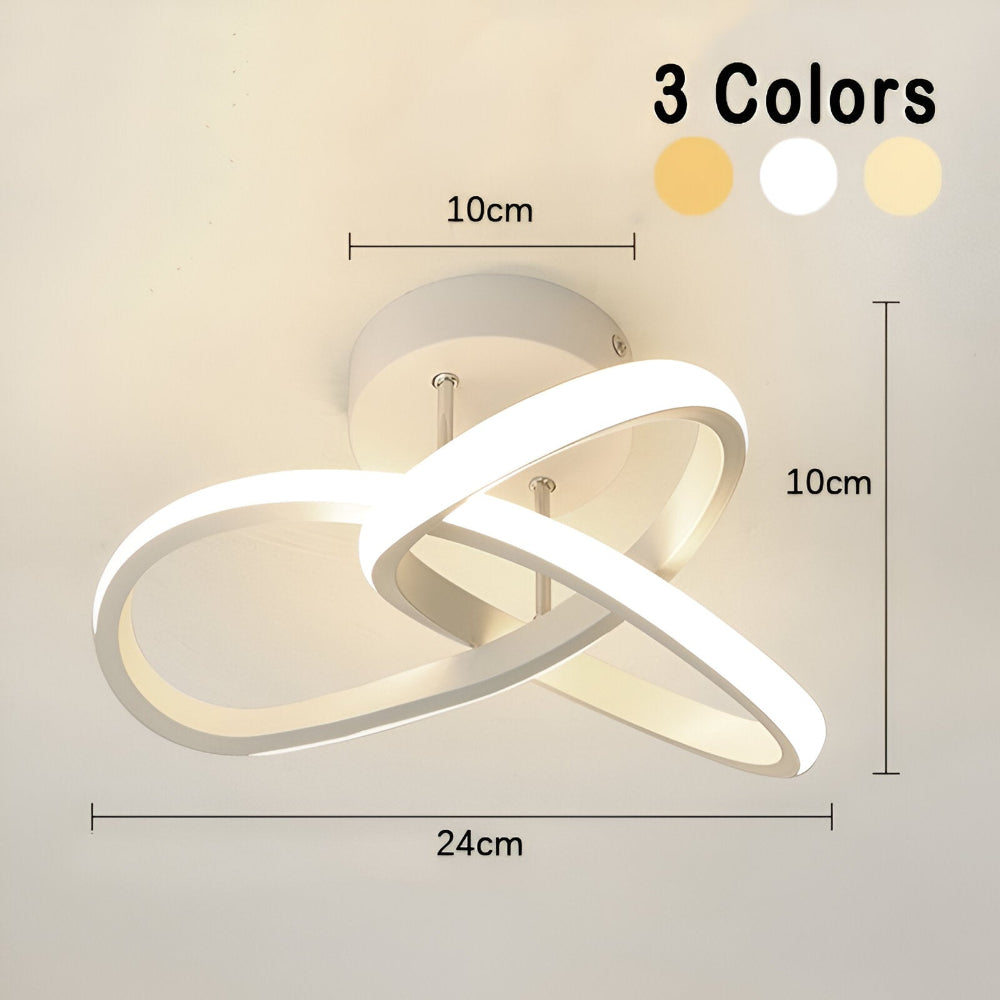 AeroSwirl – Konstnärlig LED Taklampa med Virvlande Design