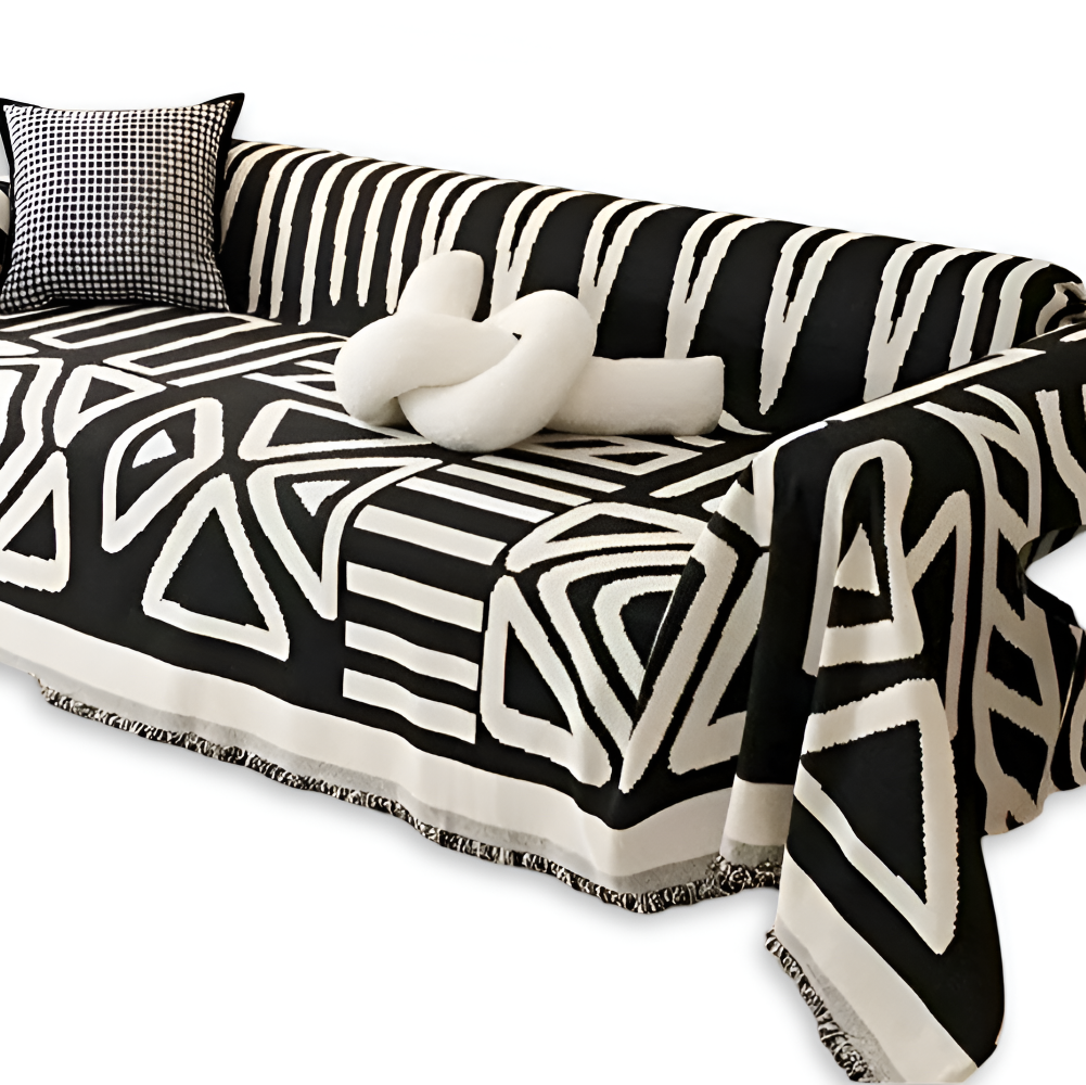 ChenilleHaven – Rutschfri Boho-Pläd i Lyxig Chenille med Fransar