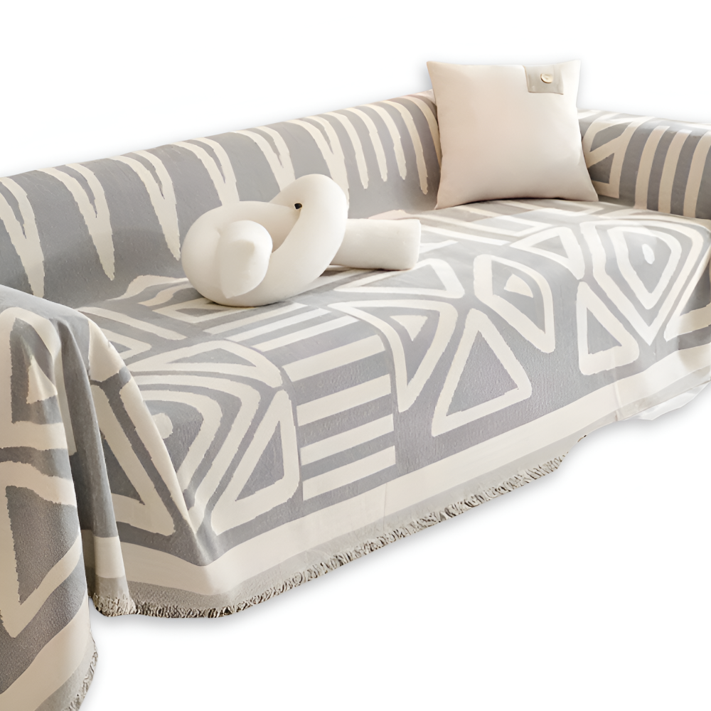 ChenilleHaven – Rutschfri Boho-Pläd i Lyxig Chenille med Fransar