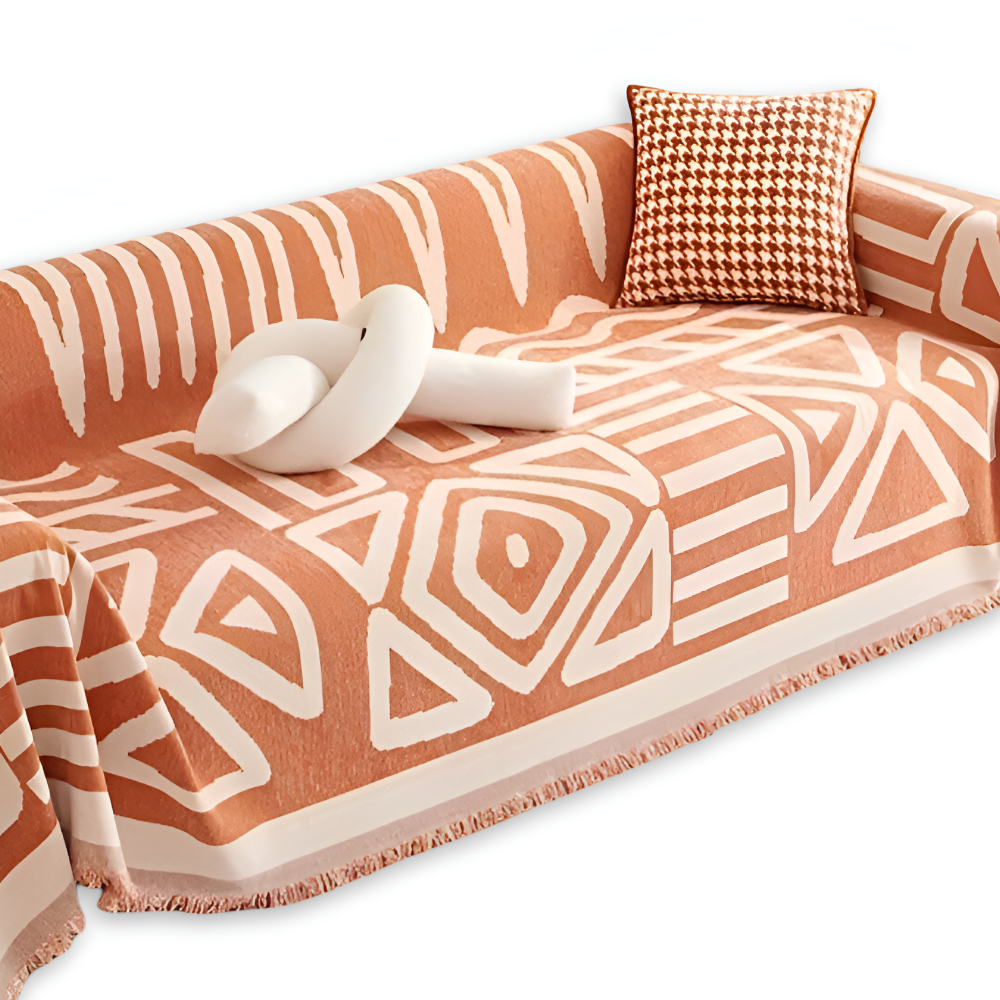 ChenilleHaven – Rutschfri Boho-Pläd i Lyxig Chenille med Fransar