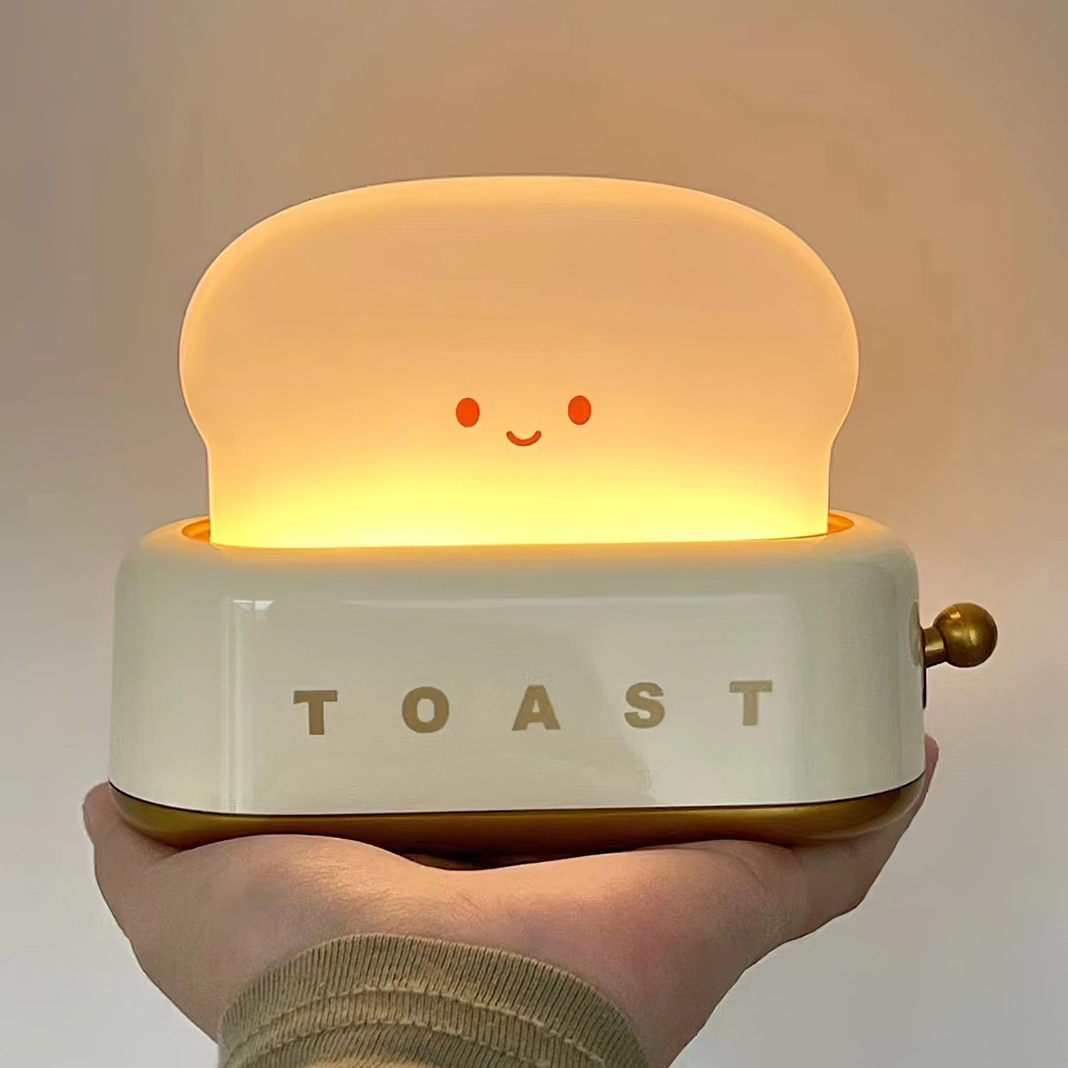 ToastLjus – Brödrostformad bordslampa med inbyggt batteri och justerbar ljusstyrka