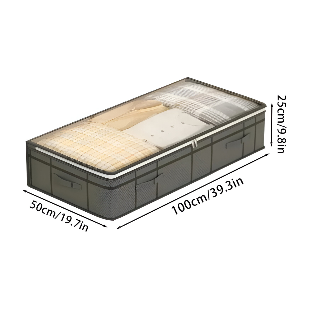 Lunera – Underbäddsförvaring med Transparent Lock, Vikbar & Platsbesparande