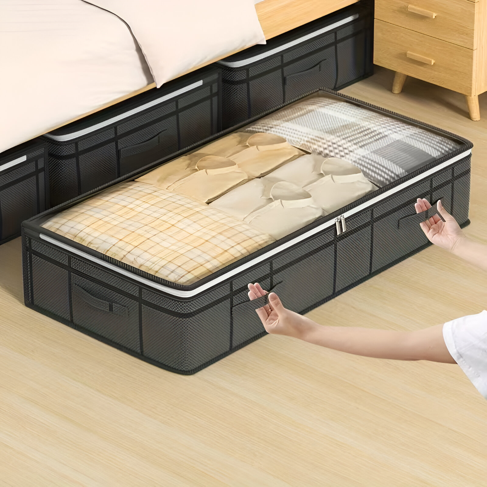 Lunera – Underbäddsförvaring med Transparent Lock, Vikbar & Platsbesparande