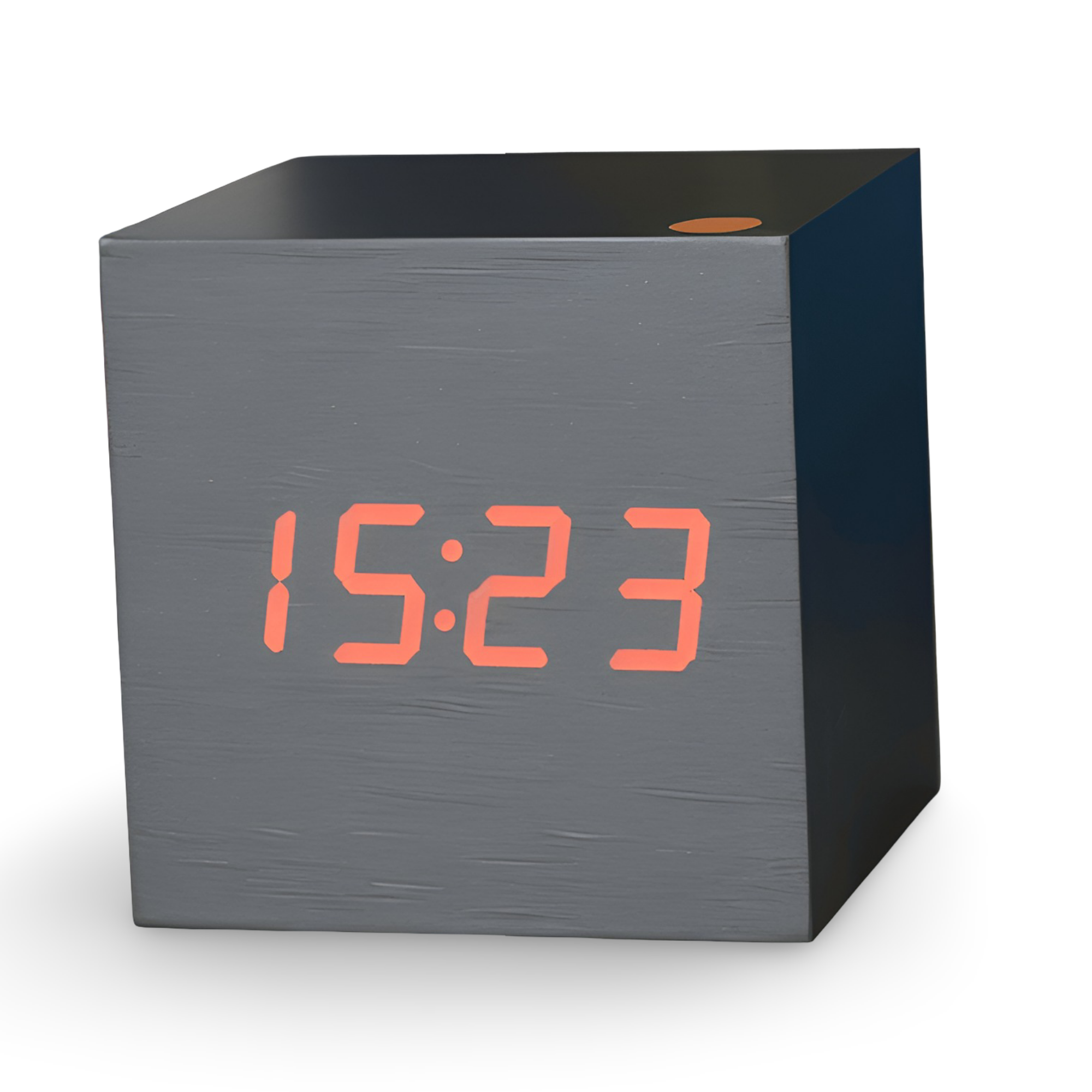 CubeGlow – Digital LED Träväckarklocka i Kubdesign