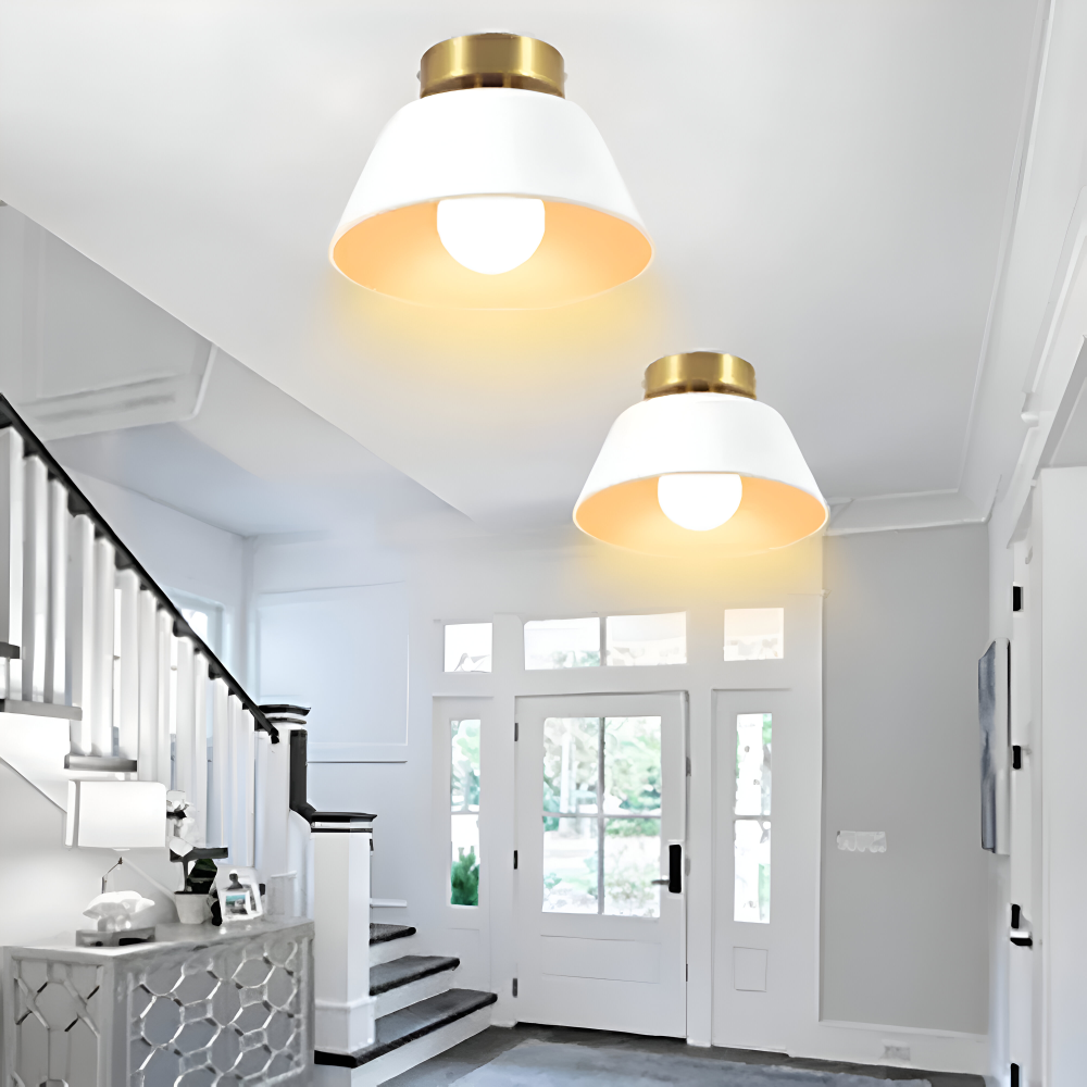 RetroBeam – Metallisk Svart & Vit LED-Taklampa