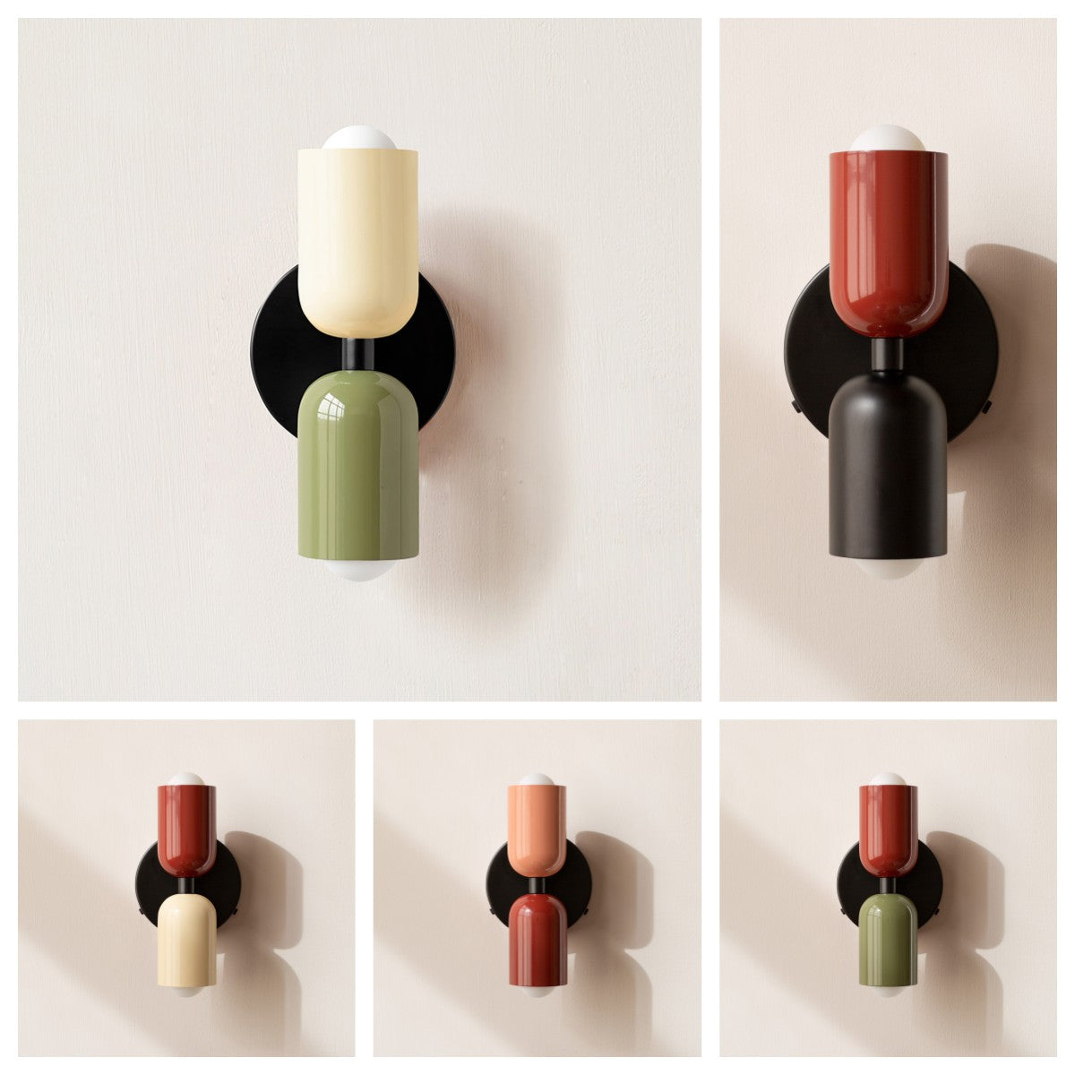 Eclipse Glow – Vintage Modern Vägglampa med Dubbelsidig LED-belysning