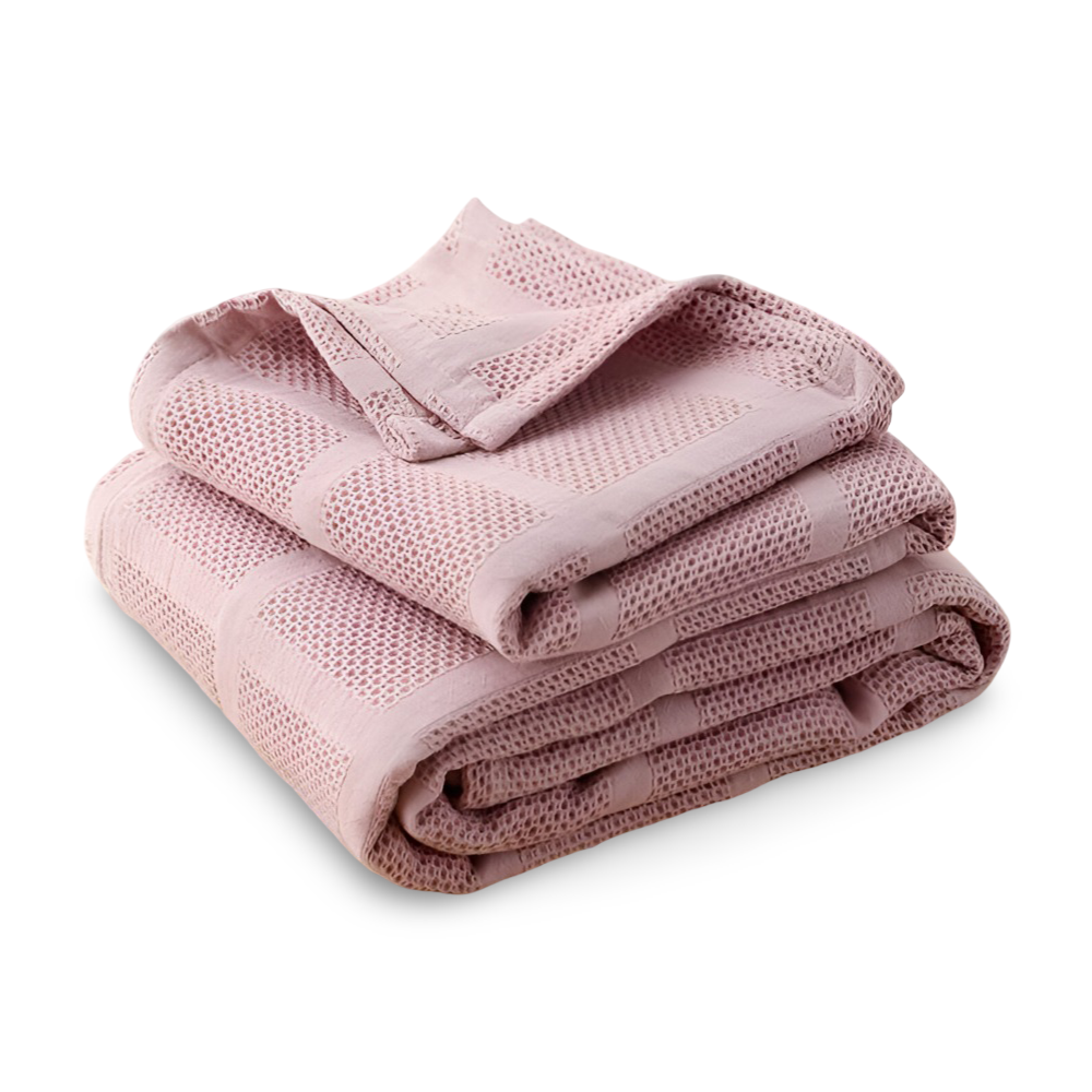 WaffleSoft Cloud – Hypoallergen Bomullsfilt i Twillväv