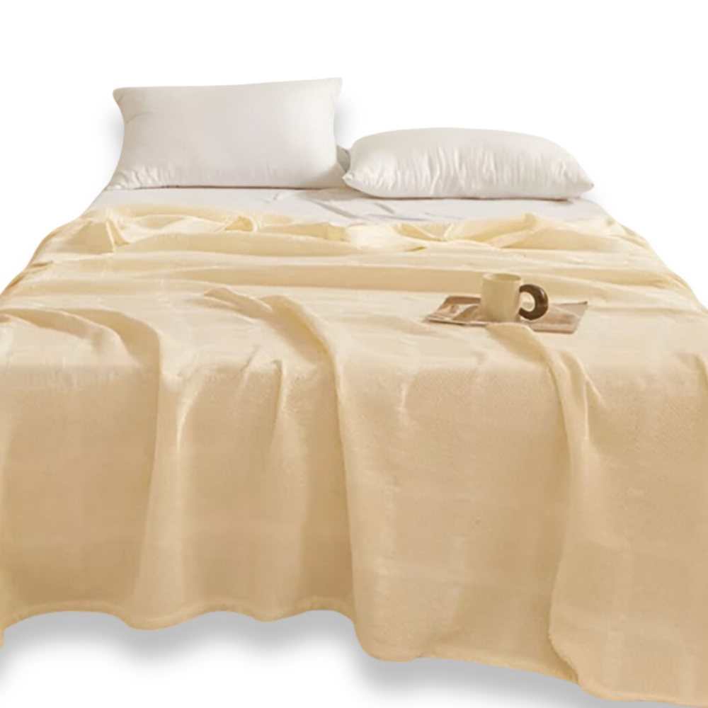 WaffleSoft Cloud – Hypoallergen Bomullsfilt i Twillväv