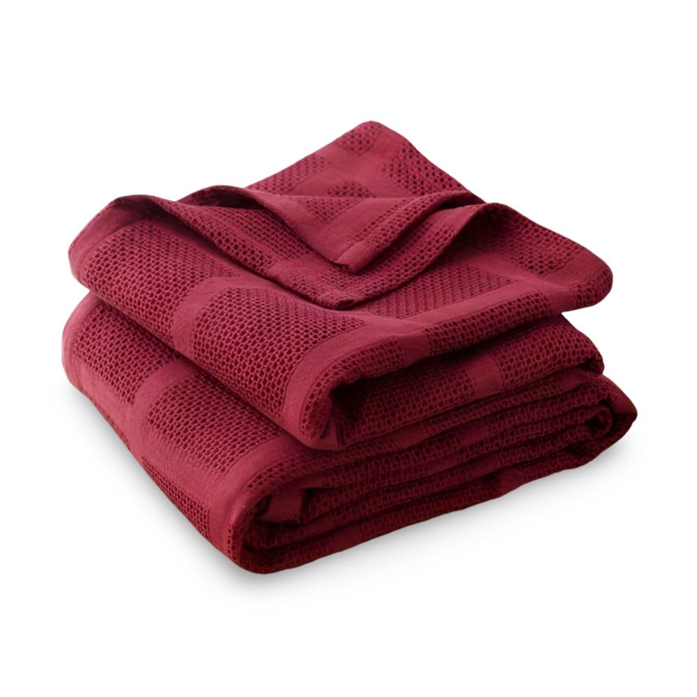 WaffleSoft Cloud – Hypoallergen Bomullsfilt i Twillväv