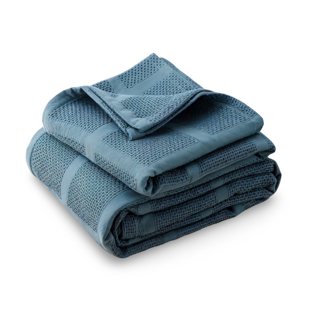 WaffleSoft Cloud – Hypoallergen Bomullsfilt i Twillväv