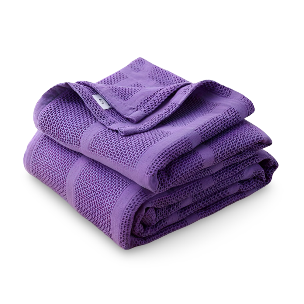 WaffleSoft Cloud – Hypoallergen Bomullsfilt i Twillväv