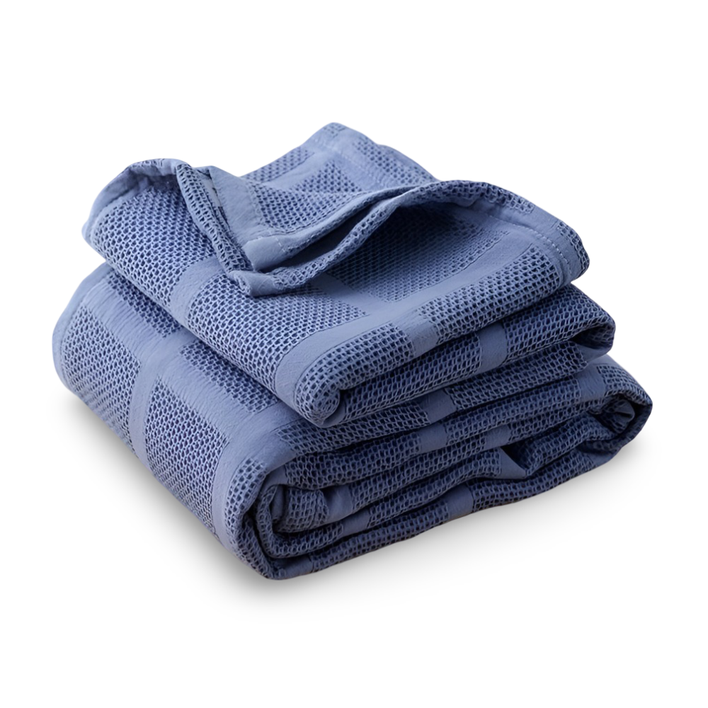 WaffleSoft Cloud – Hypoallergen Bomullsfilt i Twillväv