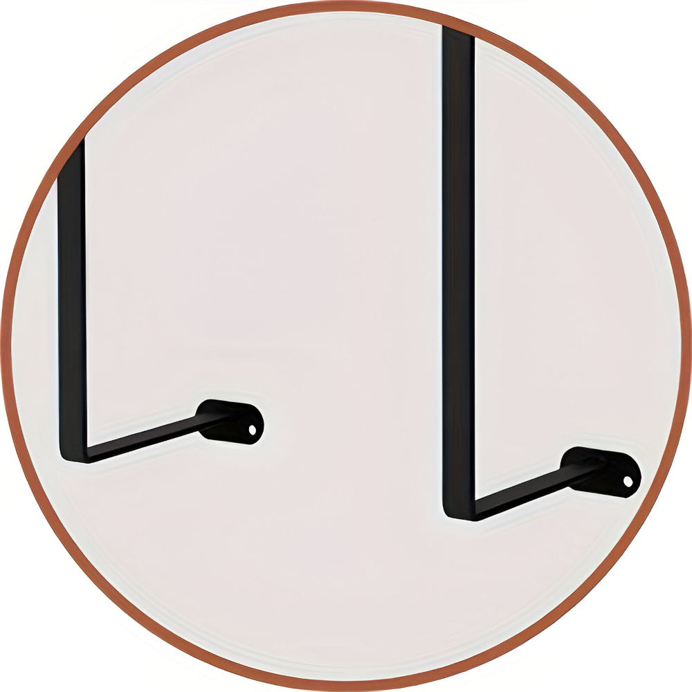 WoodRail Duo – Elegant Väggmonterad Dubbel Handdukshållare i Trä & Metall