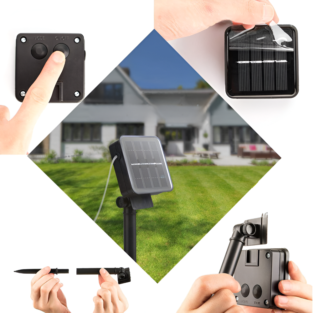 MarocGlow Solcellsslinga – Vattentät Marockansk LED-Ljusslinga för Utomhus