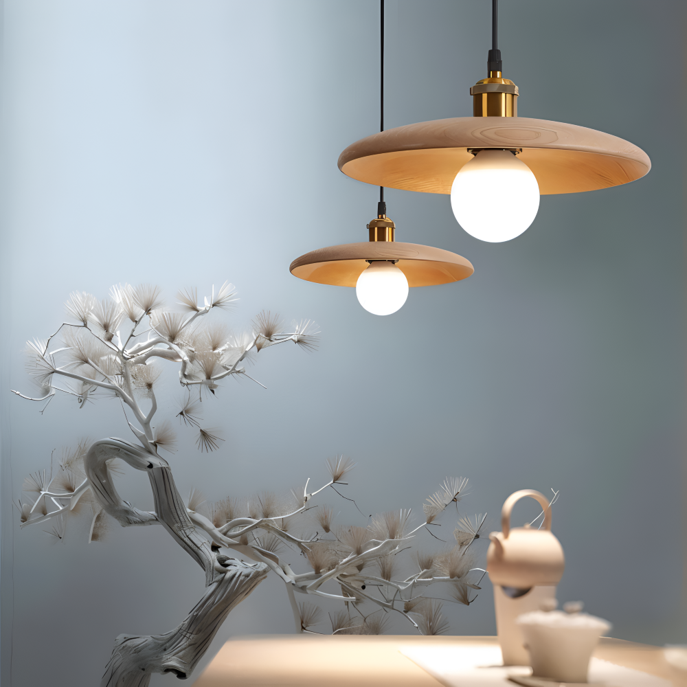 Oakai – Träpendellampa med Japansk Minimalistisk Design