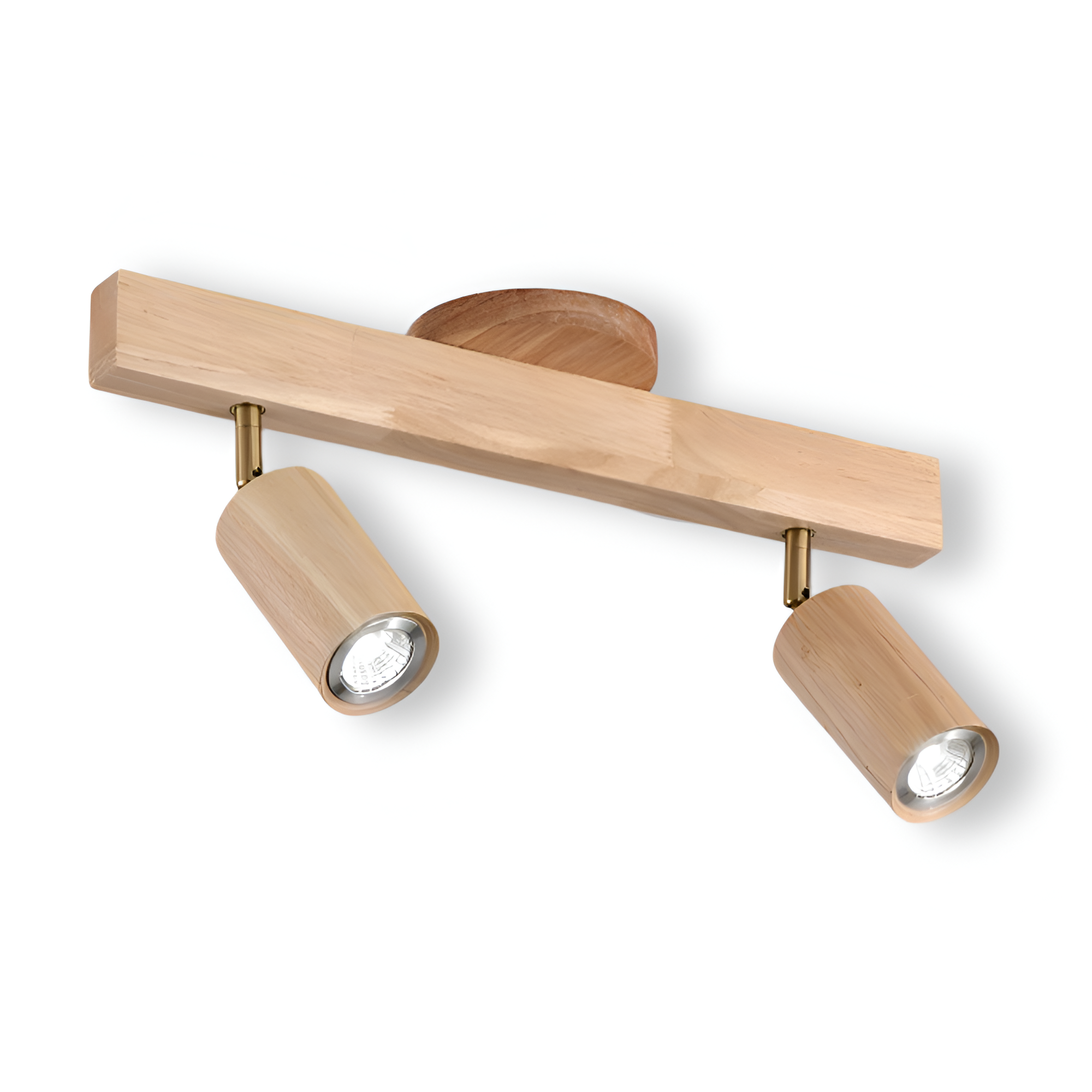 Ljuslyn – Justerbar Takspot i Trä och Metall med LED-belysning