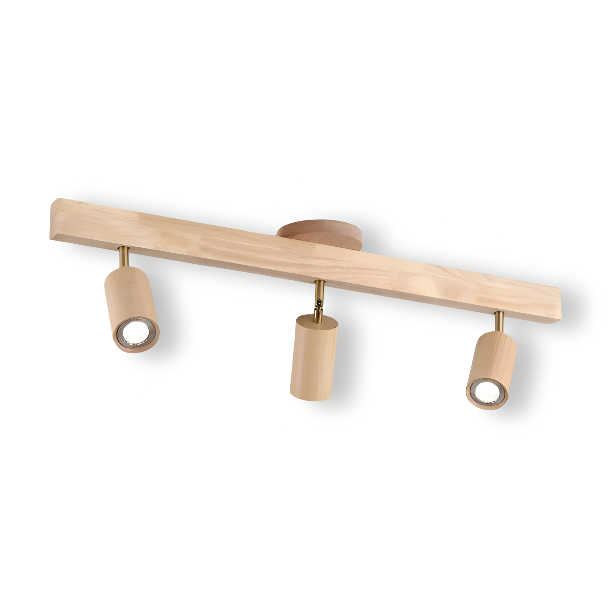 Ljuslyn – Justerbar Takspot i Trä och Metall med LED-belysning