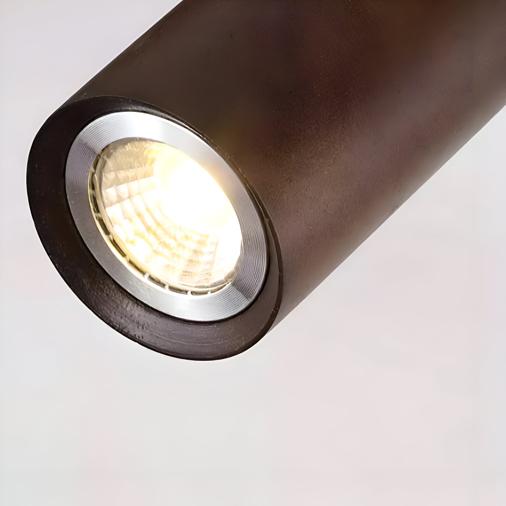 Ljuslyn – Justerbar Takspot i Trä och Metall med LED-belysning