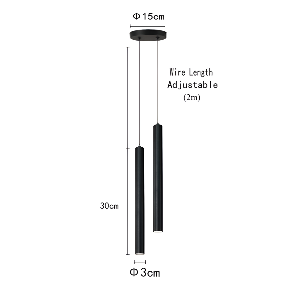 NordRay – Samtida Dubbelhuvud LED Pendellampa i Nordisk Design