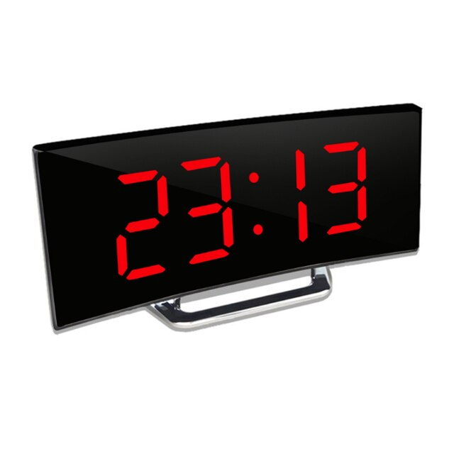 Digital väckarklocka med böjd LED-display