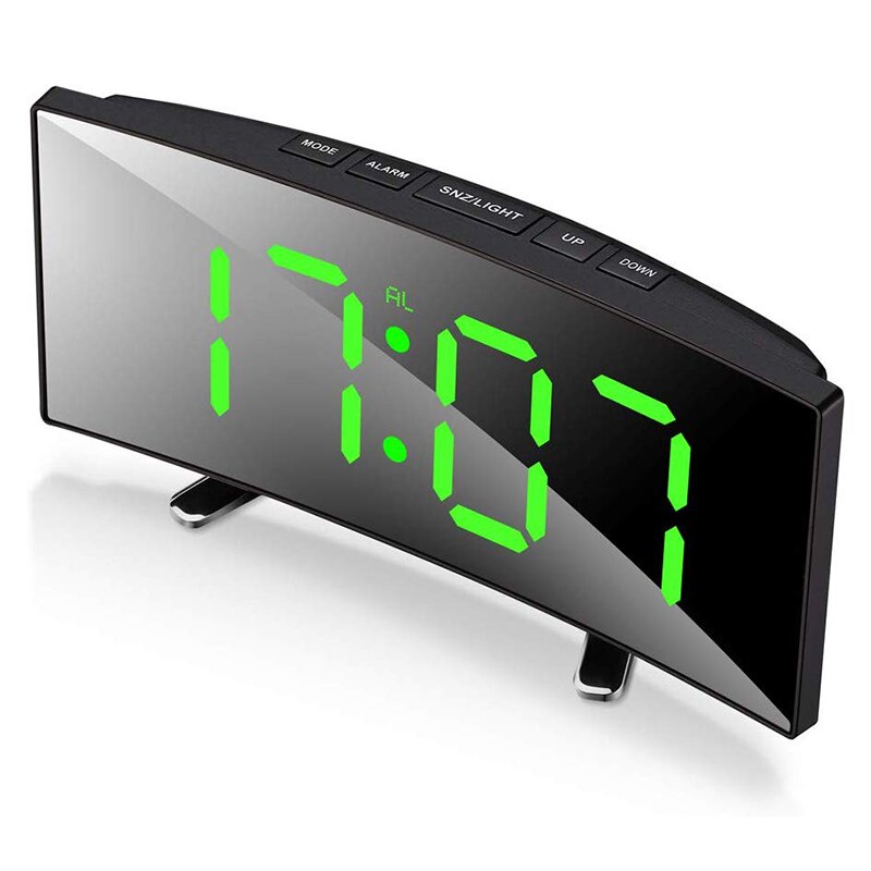 Digital väckarklocka med böjd LED-display