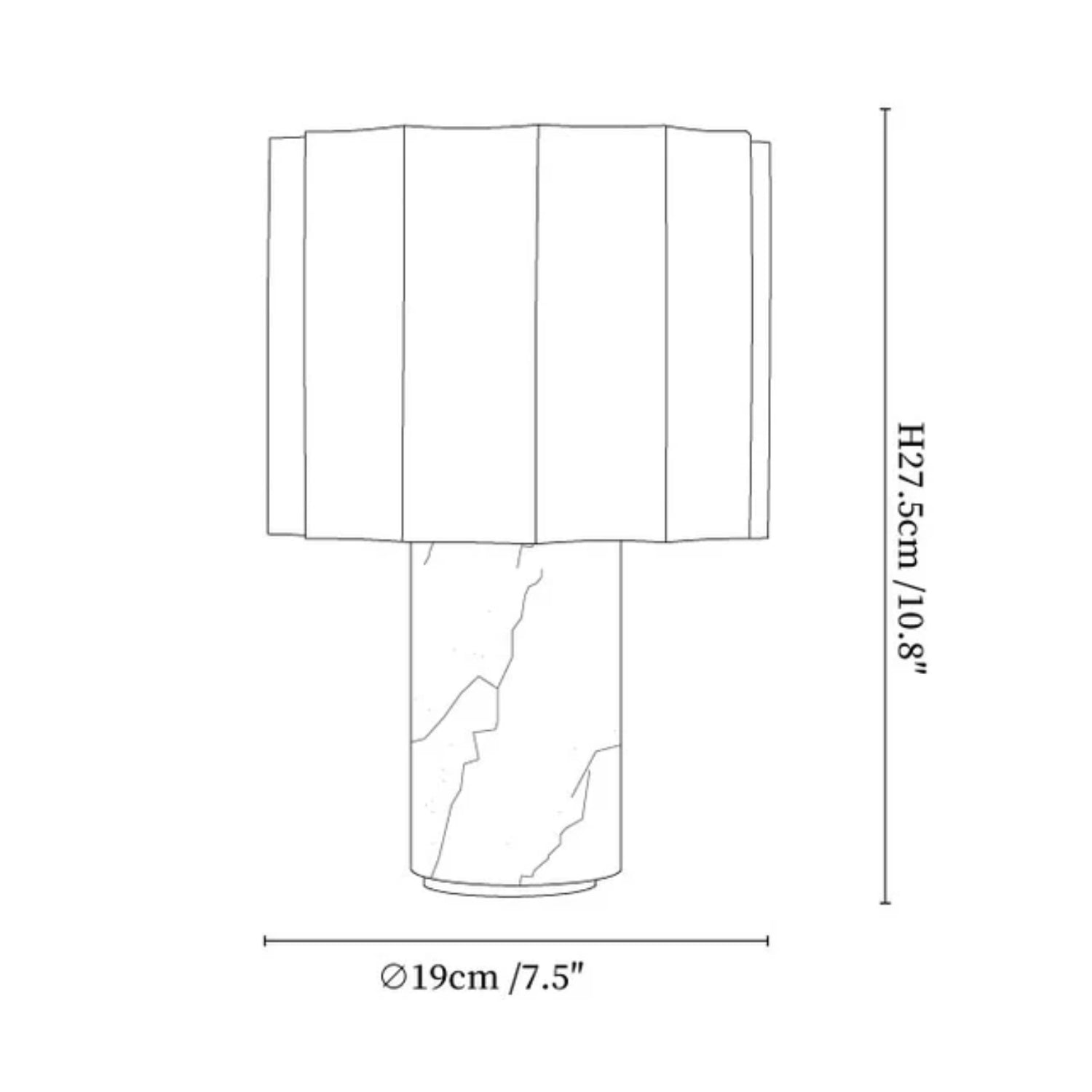 Orvinna – Elegant Marmorbordslampa med Varm Belysning
