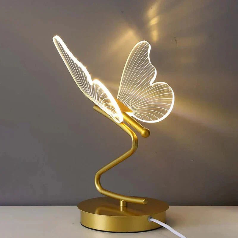 Modern LED-bordslampa i järn och akryl