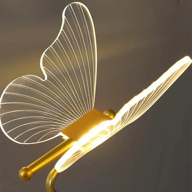 Modern LED-bordslampa i järn och akryl