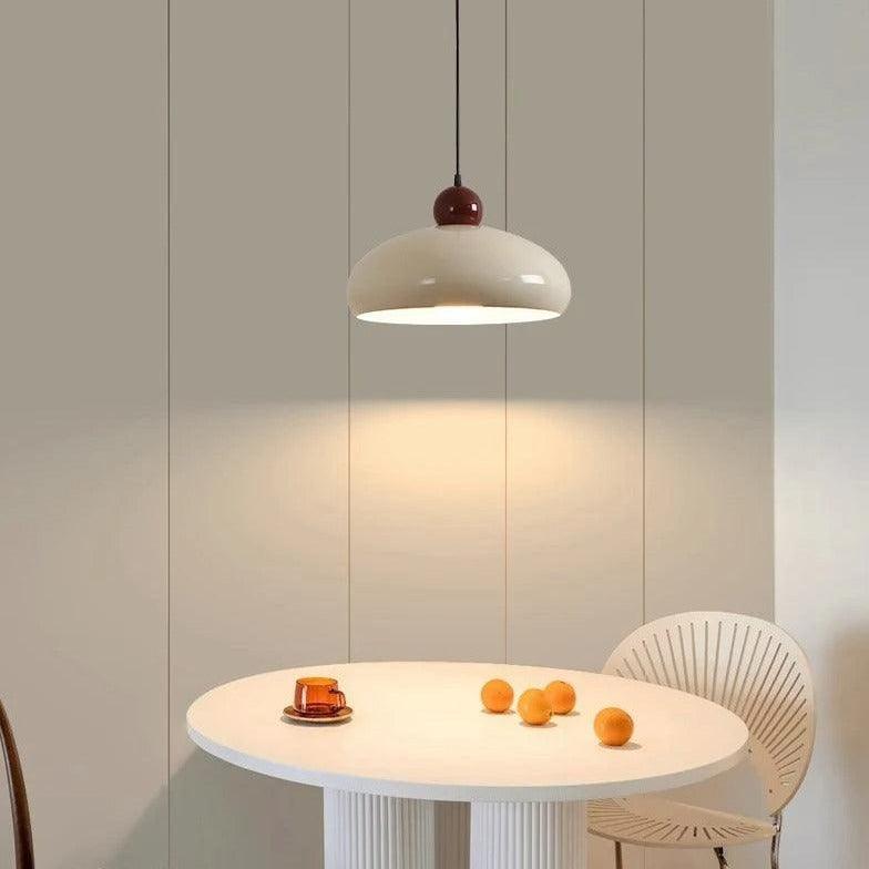 Retro pendellampa i glas och järn med justerbart ljus