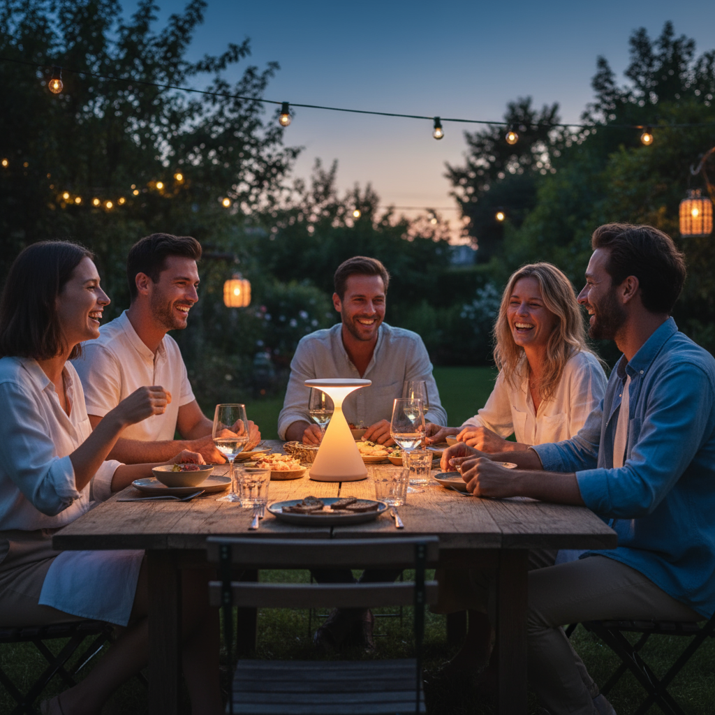 SandGleam – Trådlös timglasbordslampa med dimbar LED-belysning